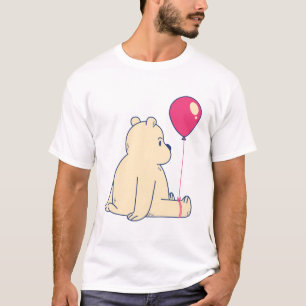 Schöner Bär mit rotem Ballon T-Shirt