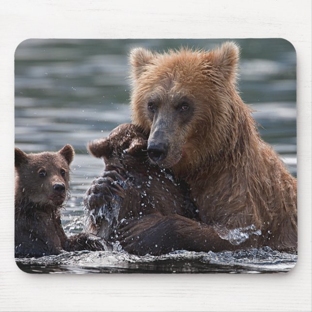 Schöner Bär und ihre Naben Mousepad (Vorne)