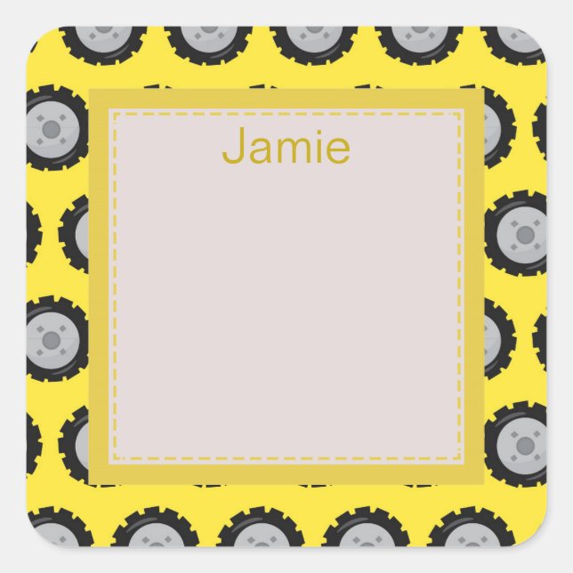 Schöner Bau Quadratischer Aufkleber (Vorderseite)