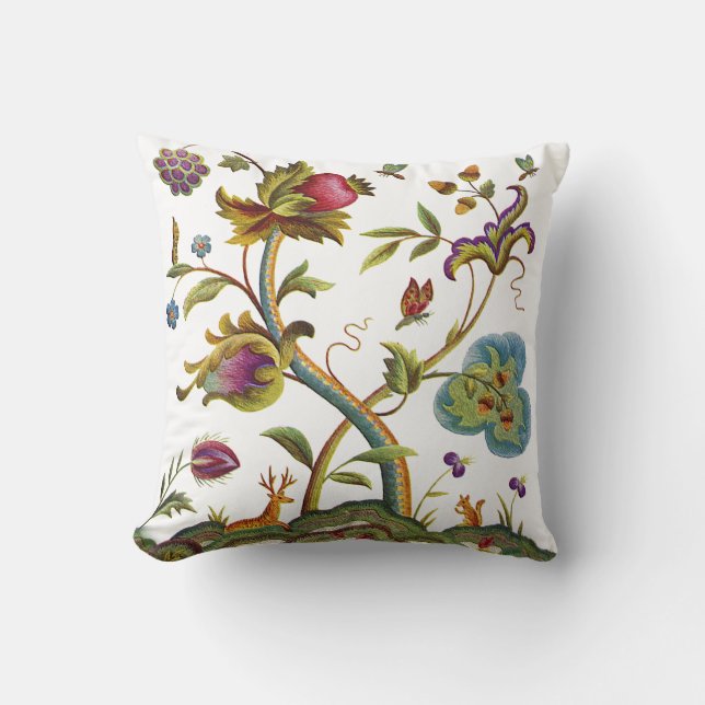 Schöner Baum Jakobus Stickerei Kissen (Vorderseite)