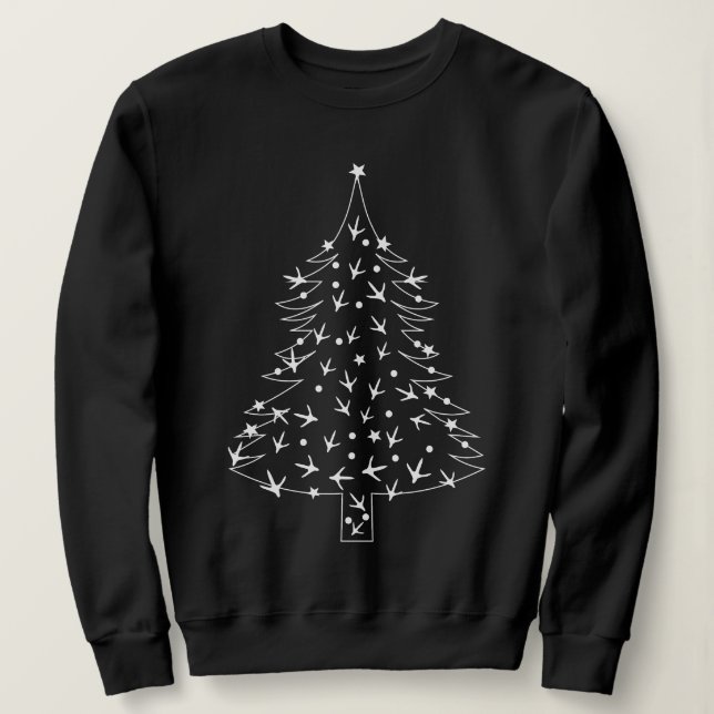 schöner Baum Pfote Hühner Bauern Sweatshirt (Design vorne)