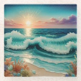 Schöner Beach Sea Waves Untersetzer