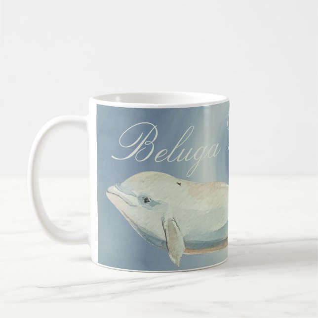 Schöner Beluga Whale, Delphinapterus Leucas Kaffeetasse (Links)
