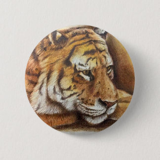 Schöner bengalischer Tiger, Handskizze Button