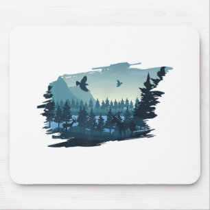 Schöner Berg, Natur Bäume und Wald Mousepad