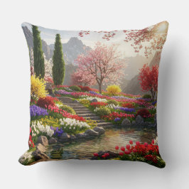 Schöner Berggarten Kissen