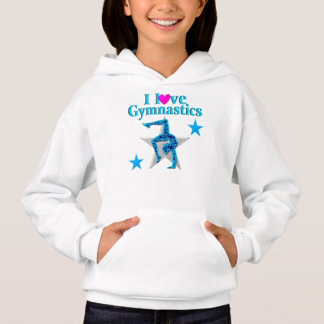 SCHÖNER BLAU I LIEBE GYMNASTIK HOODIE (Vorderseite)