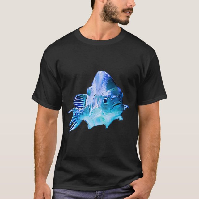 Schöner blauer Fisch T-Shirt (Vorderseite)