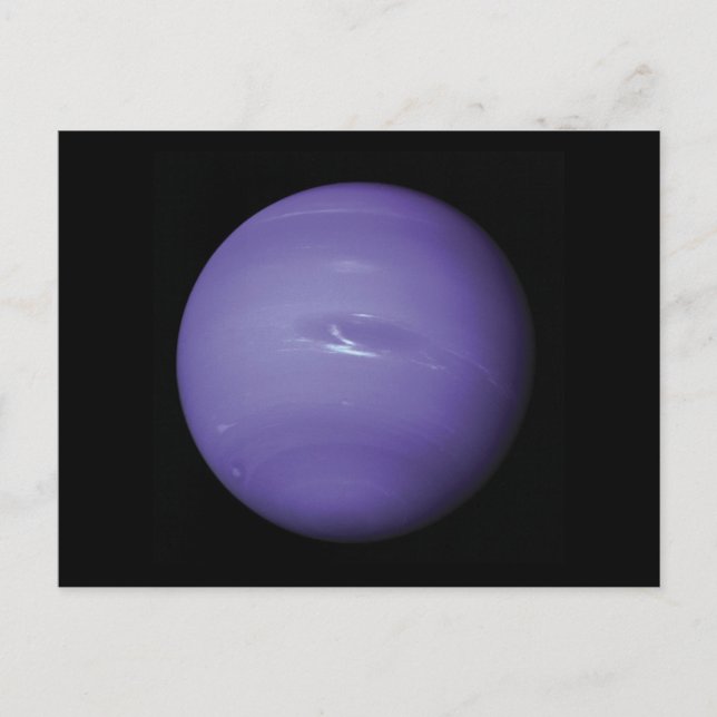 Schöner blauer Neptun, aus dem Weltall gesehen, NA Postkarte (Vorderseite)