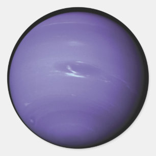 Schöner blauer Neptun, wie vom Raum gesehen, die Runder Aufkleber