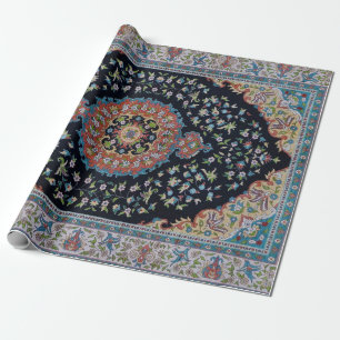 Schöner blauer orientalischer antiker Kilim-Teppic Geschenkpapier