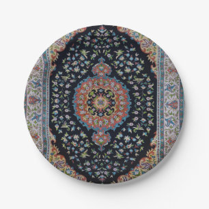 Schöner blauer orientalischer antiker Kilim-Teppic Pappteller