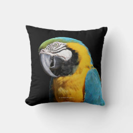 Schöner Blauer Papagei-Vogel Kissen