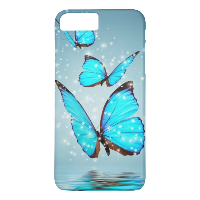 schöner blauer Schmetterling Case-Mate iPhone Hülle (Rückseite)