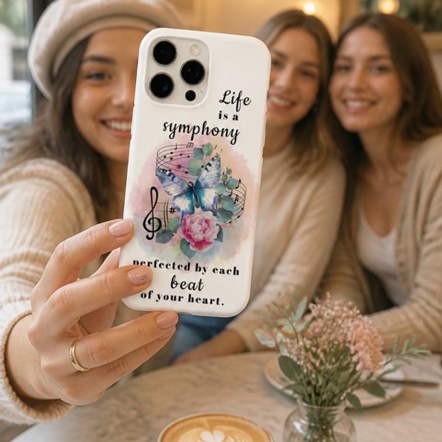 Schöner blauer Schmetterling Inspirationszitat Case-Mate iPhone Hülle (Von Creator hochgeladen)