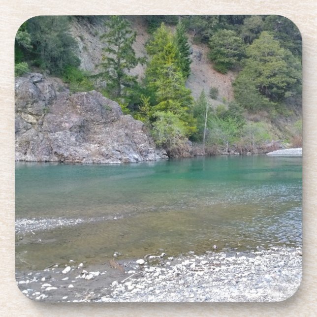 Schöner Blauer Strom in Nordkalifornien Untersetzer (Vorderseite)