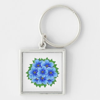 Schöner blauer Vergessen-Me-Not-Blume-Schlüsselanh Schlüsselanhänger