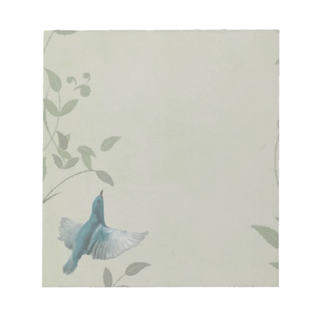 Schöner blauer Vogel Notizblock (Vorderseite)