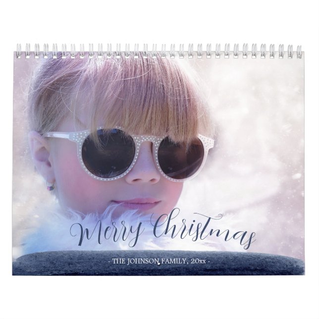 Schöner blauer Weihnachtskalender Kalender (Titelbild)