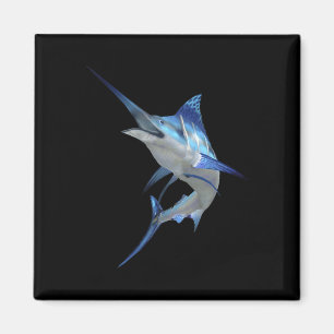 Schöner Blue Marlin Fischen Kurzurlaub Magnet