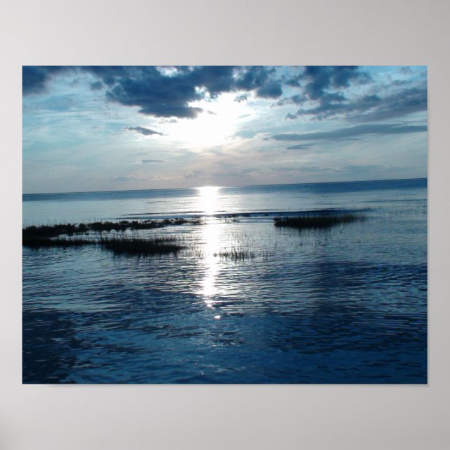 Schöner Blue Sunset am Cape Cod Beach Poster (Vorne)