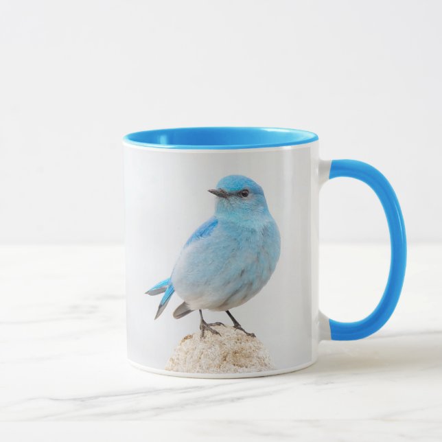 Schöner Bluebird auf einem Hügel Tasse (Rechts)