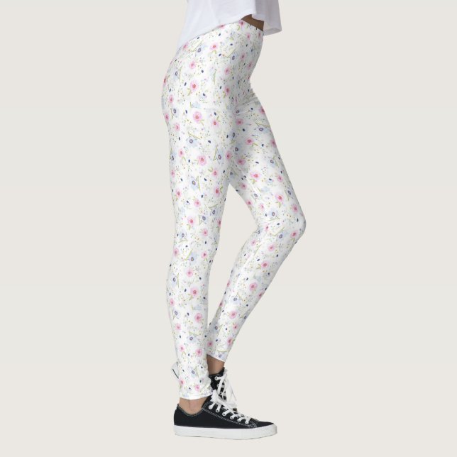 Schöner Blumendruck Leggings (Rechts)