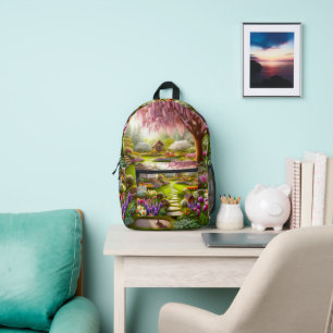 Schöner Blumengarten Bedruckter Rucksack