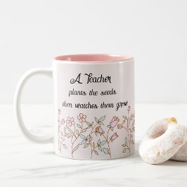 Schöner Blumengarten Lehrer Stolz Zweifarbige Tasse