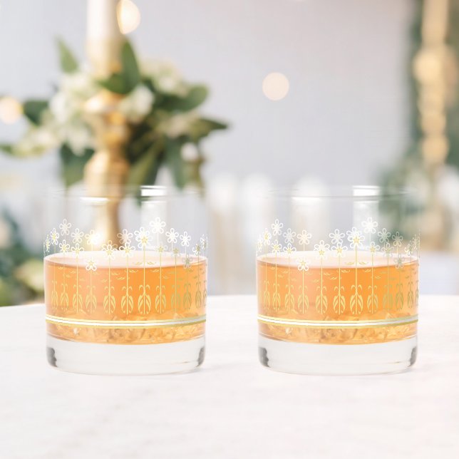 Schöner Blumengarten Whiskyglas (Insitu (Hochzeit))