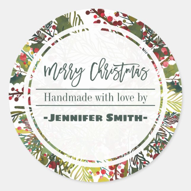 Schöner Blumenhandwerk mit Liebe Runder Aufkleber (Vorderseite)