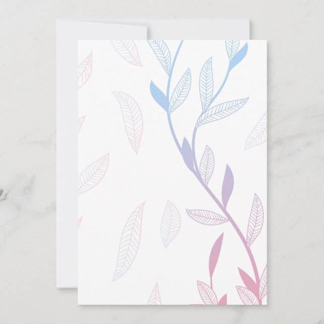 Schöner Blumenrahmen Einladung (Vorderseite)