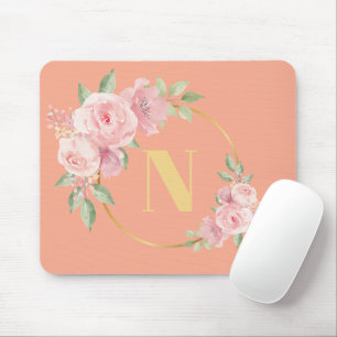 Schöner Blumenring mit Anfangsloge Mousepad