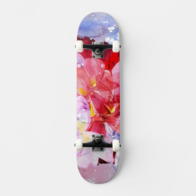 Schöner Blumenstrauß der Blumen Skateboard (Vorderseite)