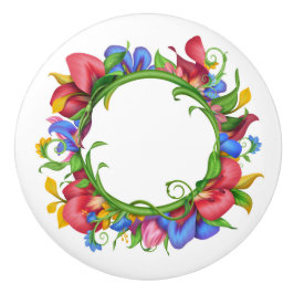 Schöner Blumenstrauß Keramikknauf