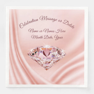 Schöner Blush Wedding Napkins mit IHREM TEXT Serviette