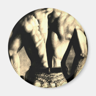 Schöner Body Builder in zähen Jeans #originalart Magnet