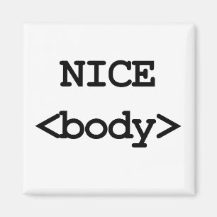 schöner Body HTML-Code Magnet
