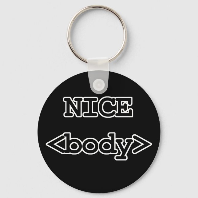 schöner Body HTML-Code Schlüsselanhänger (Vorderseite)