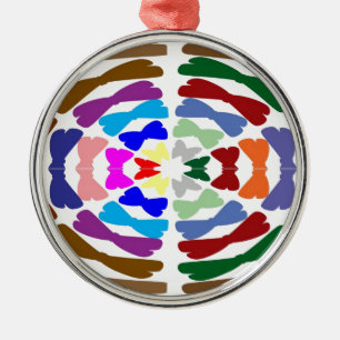 Schöner Bogen-Krawatten-Tanz - genießen Sie Silbernes Ornament