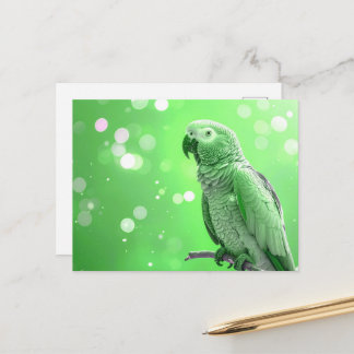 Schöner Bokeh Afrikanischer Grau Postkarte