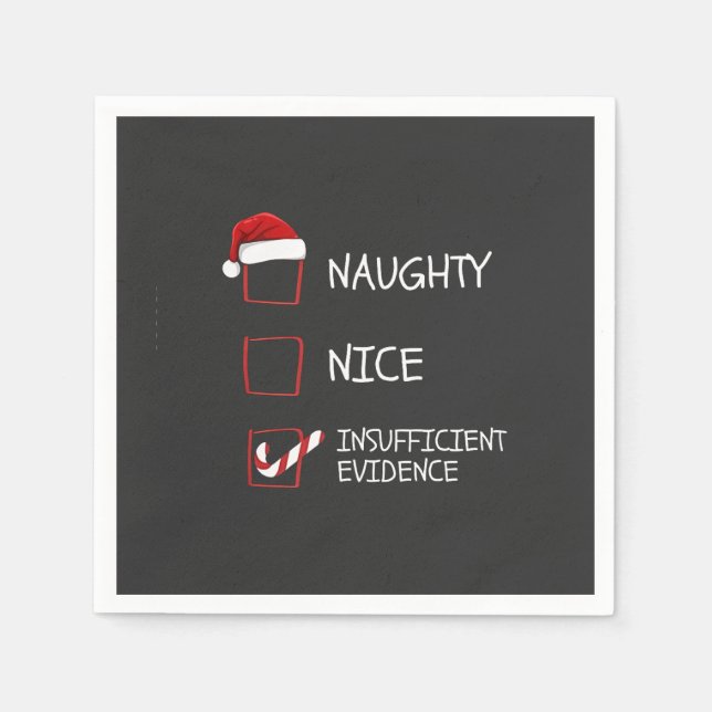 Schöner Böser Unzureichende Beweise Weihnachtsmann Serviette (Vorderseite)