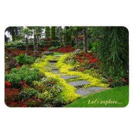 Schöner Botanischer Garten Pfad Magnet