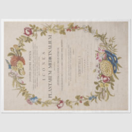 Schöner botanischer Kranz mit Skript Seidenpapier