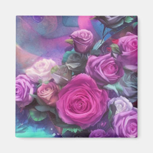 Schöner Bouquet mit Rose Magnet