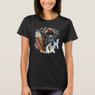 Schöner Boxer Hund in Wasserfarbe T-Shirt
