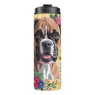 Schöner Boxerhund Thermosbecher