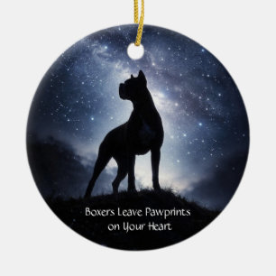 Schöner Boxerhund Weihnachten Keramik Ornament