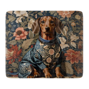 Schöner brauner Dachshund Dachshund-Porträt Schneidebrett