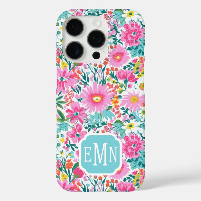 Schöner Bunter Garten Monogramm Case-Mate iPhone Hülle (Rückseite)